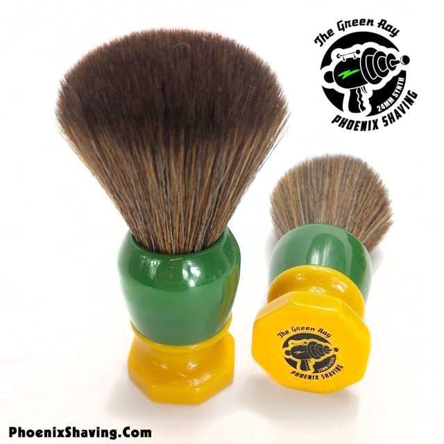 The Green Ray | 24mm Hybrid Tribble Synthetic Brush | Retro Shave Tech! - Phoenix Artisan Accoutrements