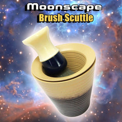 Phoenix Shaving Moonscape Brush Scuttle | A Classic Face Lathering Tool | Ceramic