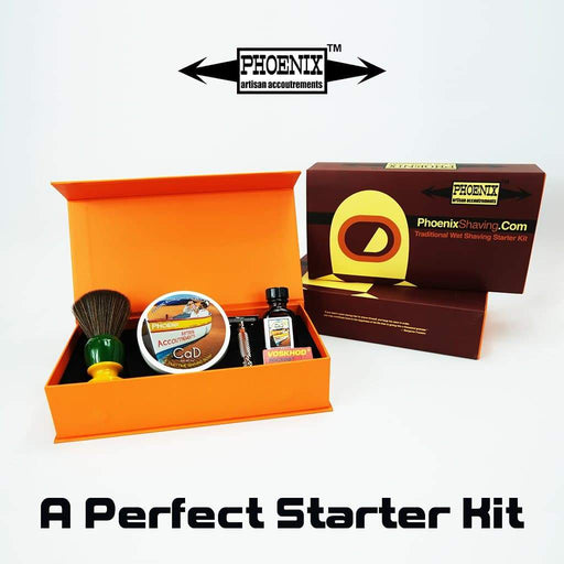 Phoenix Shaving Traditional Shaving Starter Kit | CK-6 CaD Symmetry Straight Bar Set - Phoenix Artisan Accoutrements