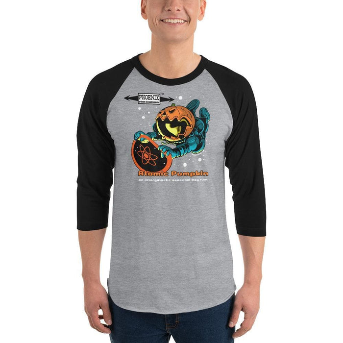 Killer Atomic Pumpkin Baseball Shirt! 3/4 sleeve raglan shirt - Phoenix Artisan Accoutrements