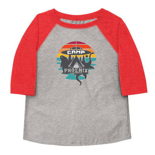 Camp Phoenix Toddler Baseball T-Shirt 3/4th Sleeve | Available in Multiple Colors! - Phoenix Artisan Accoutrements