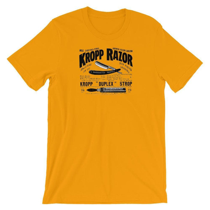 Vintage Kropp Straight Razor Advert Short-Sleeve Unisex T-Shirt - Phoenix Artisan Accoutrements