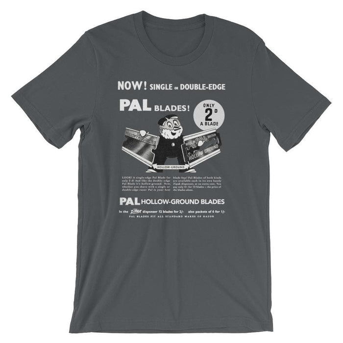 Vintage PAL Ad White Text Short-Sleeve Unisex T-Shirt - Phoenix Artisan Accoutrements