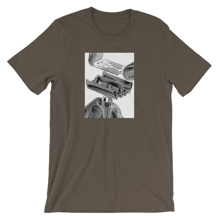 Vintage Safety Razor Advert Short-Sleeve Unisex T-Shirt - Phoenix Artisan Accoutrements