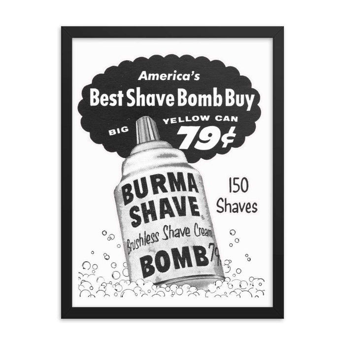 Vintage Shave Cream Framed Print - Phoenix Artisan Accoutrements