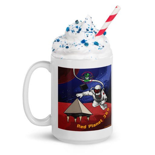 Red Planet 369 White Glossy Diner Style Coffee Mug | Available in 2 Sizes! - Phoenix Artisan Accoutrements
